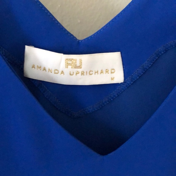 Amanda Uprichard Cobalt Blue Drop Waist Dress M - Picture 3 of 4